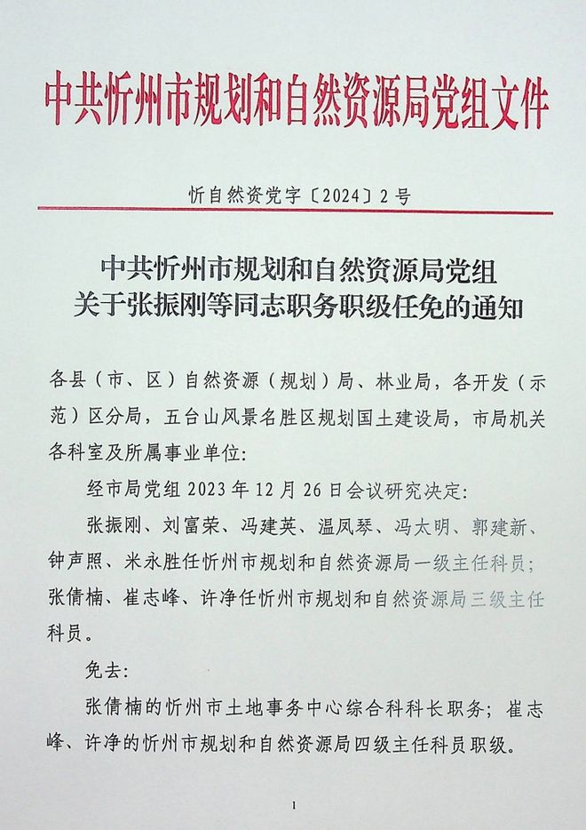 忻州新任干部阵容揭晓！最新干部名单及信息公示出炉